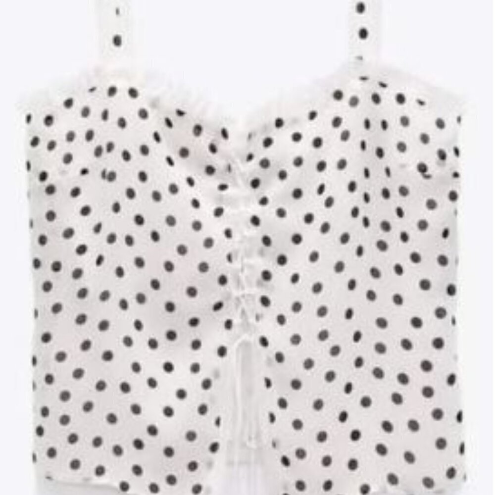 ZARA STUDIO LIMITED EDITION POLKA DOT TOP SIZE S 3643/741/251